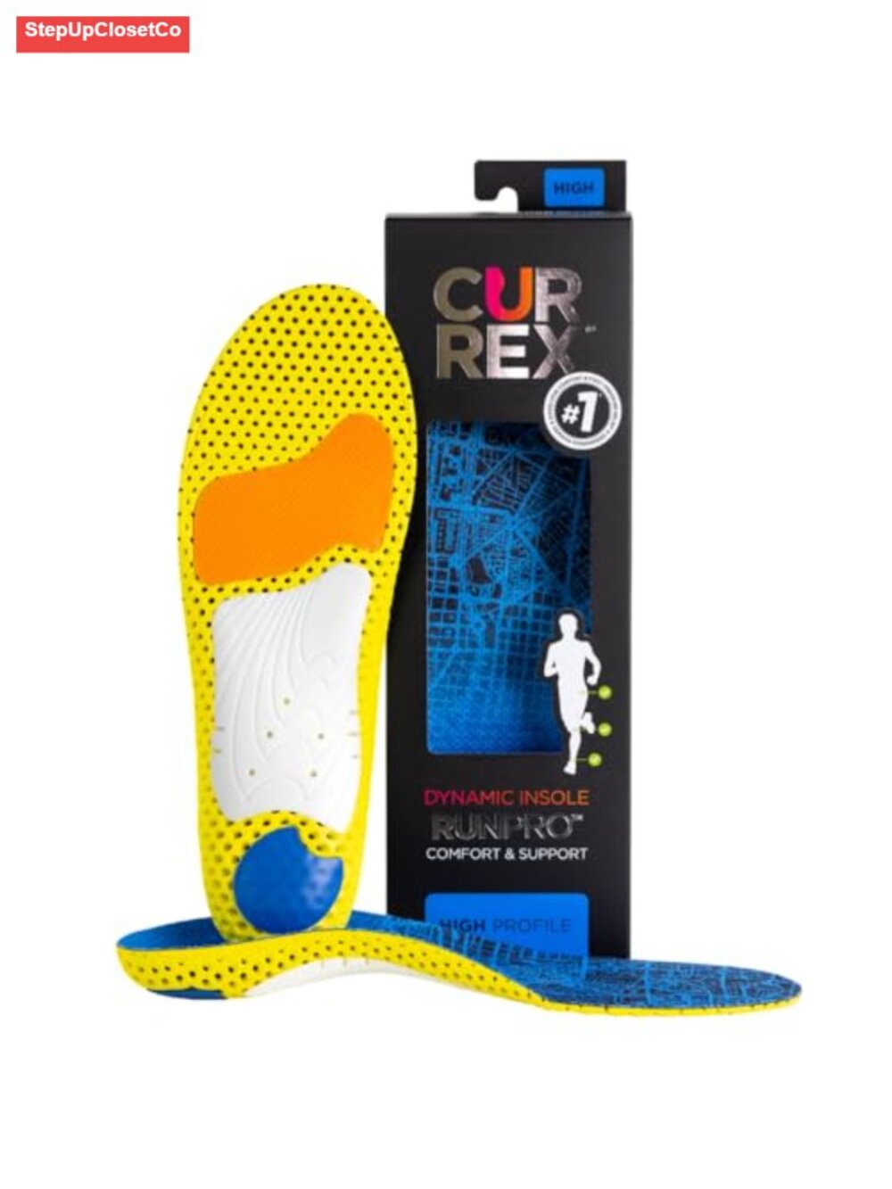 RunPro Insoles High Arch Support Inserts for Running Shoes Men Women